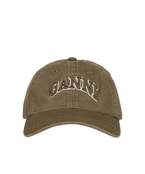GANNI（ガニー） キャップ 帽子 WASHED COTTON CANVAS CAP EMB メンズ
