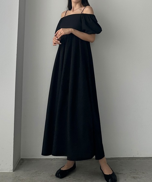 「Louere」 半袖ワンピース LARGE ダークグレー レディース_画像4