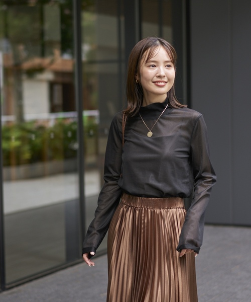 「NOBLE」 長袖カットソー FREE ライトグリーン レディース_画像2