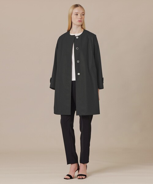 良品　MACKINTOSH マッキントッシュ　ロングコート　ノーカラー　ネイビー 現行タグ 美品 Lサイズ MACKINTOSH マッキントッシュ ステンカラー