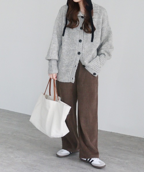 「reca」 コーデュロイパンツ M ブラック レディース_画像5