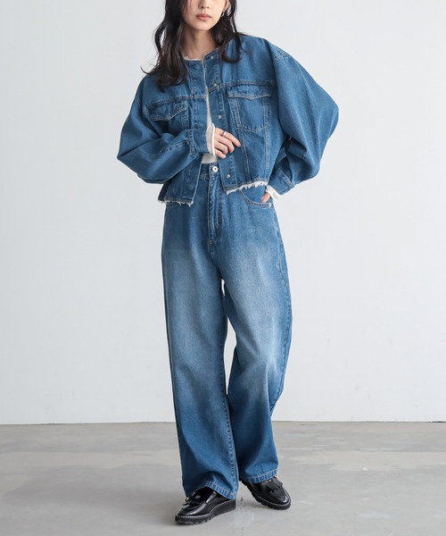 フリンジノーカラーデニムジャケットのおすすめ人気商品一覧 通販