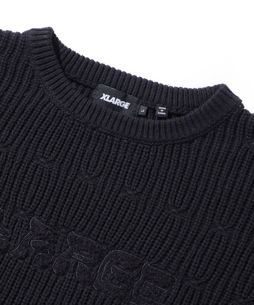 「XLARGE」 長袖ニット L ブラック メンズの画像