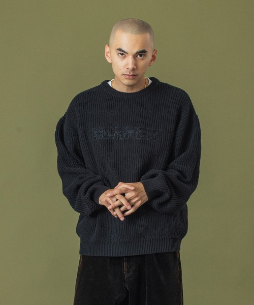 「XLARGE」 長袖ニット L ブラック メンズの画像