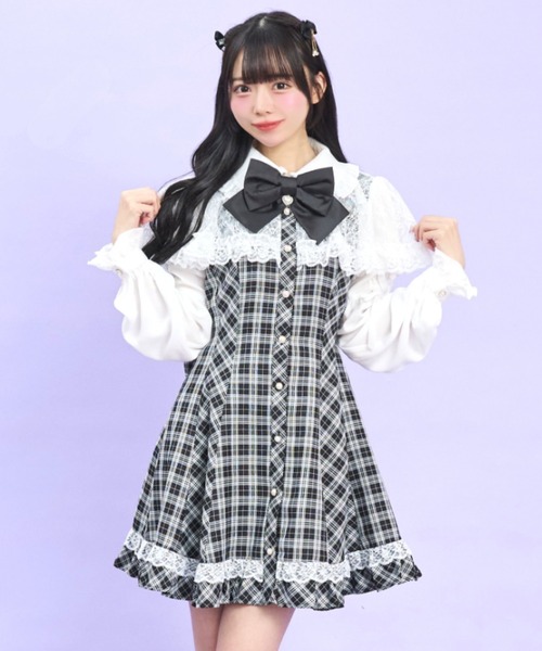定価43,000円！エムズグレイシーワンピース 38サイズ黒白レースボーダー M'S GRACY 2025 SUMMER Collection | msgracy