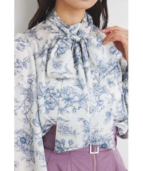 「rienda」 長袖ブラウス FREE ブルー系その他3 レディース_画像3