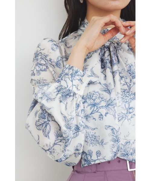 「rienda」 長袖ブラウス FREE ブルー系その他3 レディース_画像5