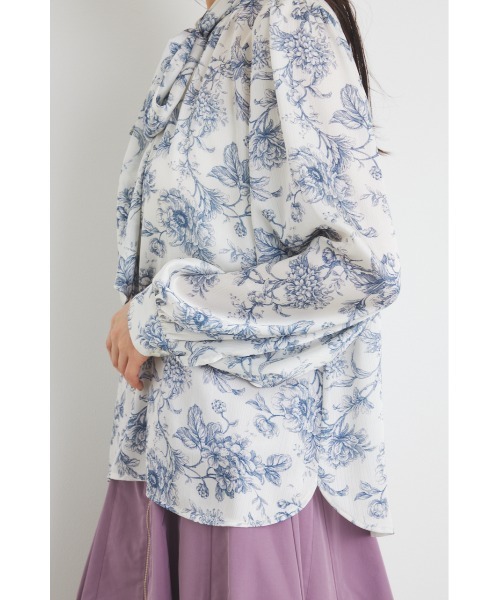 「rienda」 長袖ブラウス FREE ブルー系その他3 レディース_画像6