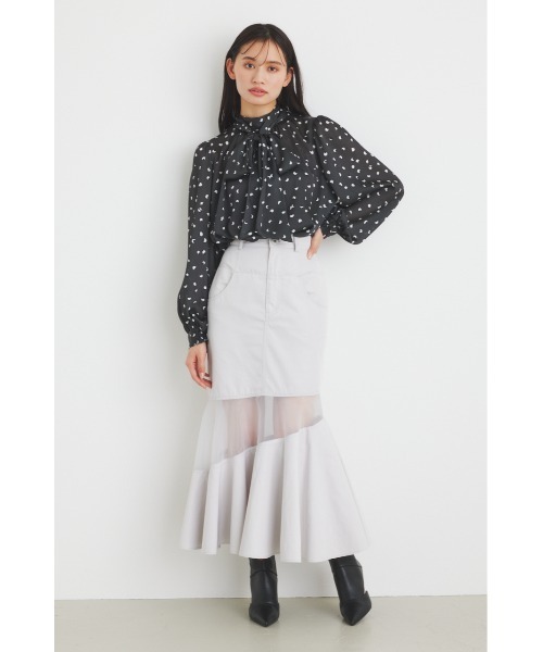 「rienda」 長袖ブラウス FREE ブルー系その他3 レディース_画像9