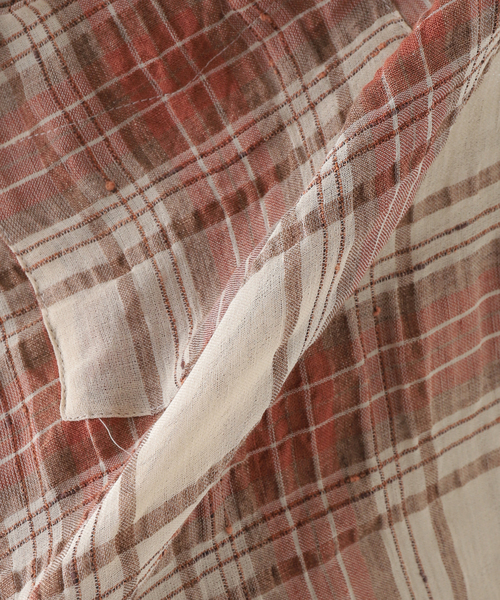 シャツ HOPE / ホープ ROOM SHIRT FADED RED CHECK メンズの画像