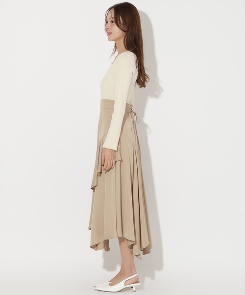 「AND COUTURE」 ドッキングワンピース FREE アイボリー レディースの画像