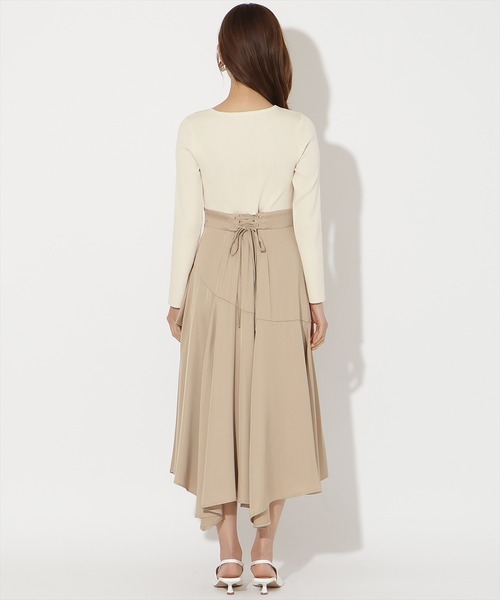 「AND COUTURE」 ドッキングワンピース FREE アイボリー レディースの画像