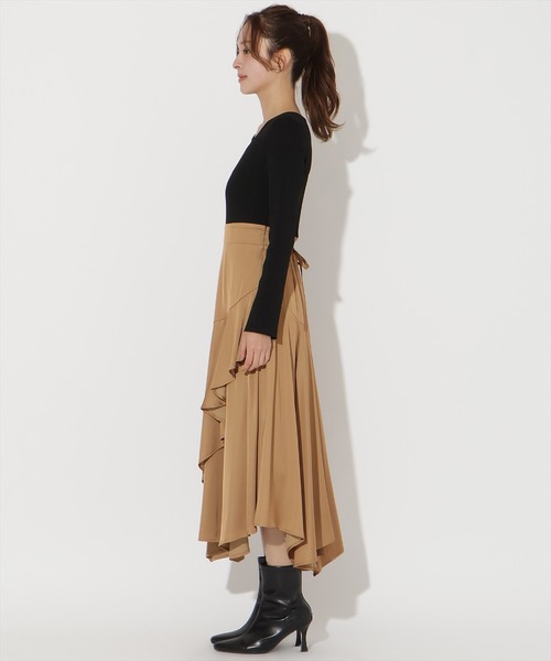 「AND COUTURE」 ドッキングワンピース FREE アイボリー レディースの画像