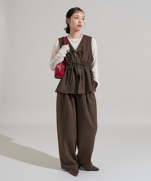 「FREAK'S STORE」 セットアップ MEDIUM ブラウン レディース