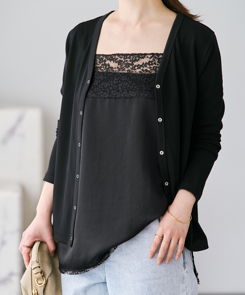 plage（プラージュ） キャミソール Linen mix lace キャミソール