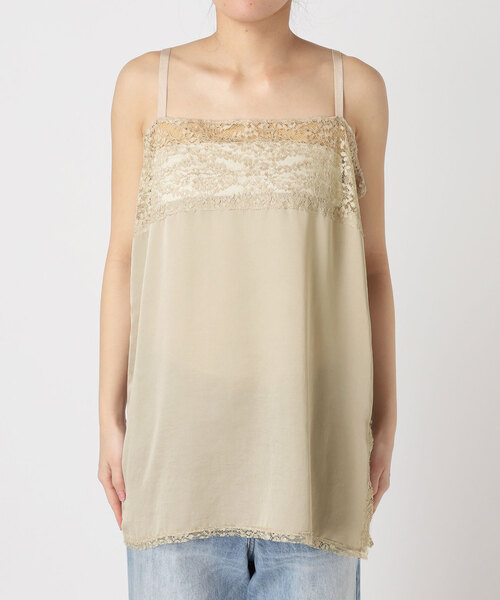 plage（プラージュ） キャミソール Linen mix lace キャミソール