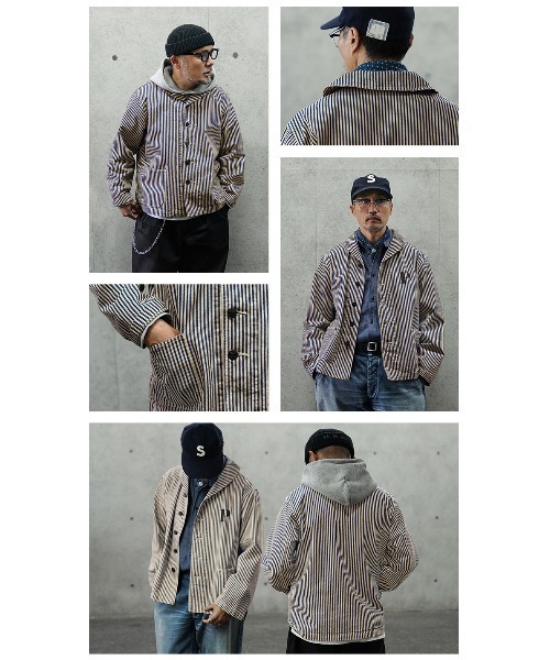 CASEY VIDALENC 製品染め ノーカラー ジャケット カバーオール36 WAIPER.inc カバーオール メンズ レディース : ZOZOTOWN Yahoo!店