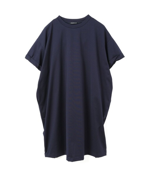 ワンピース mizuiro ind ロールアップスリーブワイドワンピースの画像