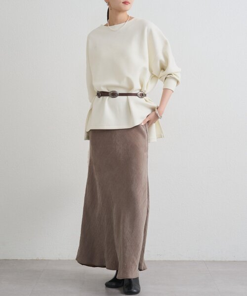 「LOUNGEDRESS」 長袖カットソー SMALL ライトベージュ レディース_画像3