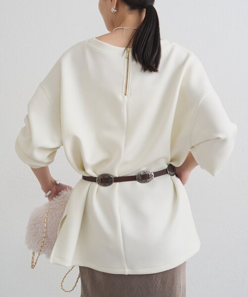 「LOUNGEDRESS」 長袖カットソー SMALL ライトベージュ レディース_画像9