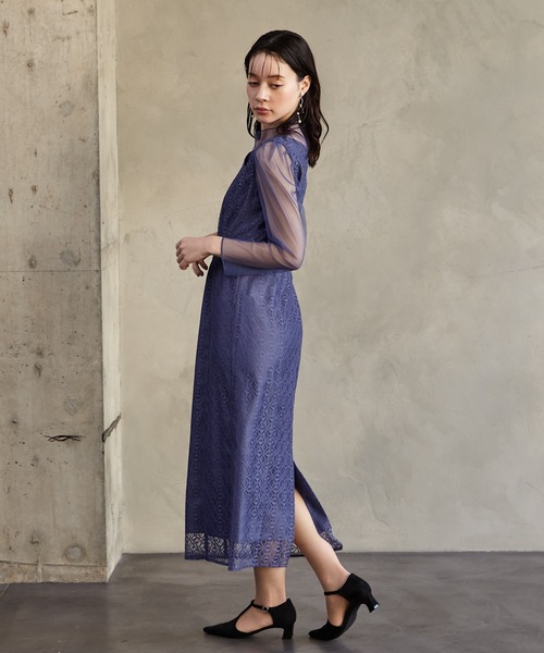 「AIMER」 長袖ワンピース LARGE グリーン レディース_画像5