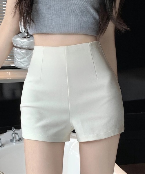 パンツ ハイウエストストレッチマイクロショートパンツ レディース