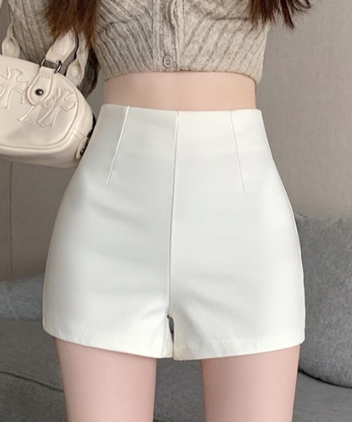 パンツ ハイウエストストレッチマイクロショートパンツ レディース