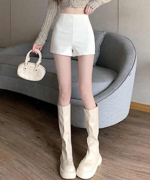 パンツ ハイウエストストレッチマイクロショートパンツ レディース