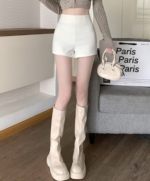 パンツ ハイウエストストレッチマイクロショートパンツ レディース
