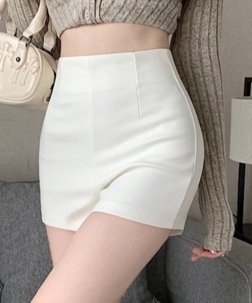 パンツ ハイウエストストレッチマイクロショートパンツ レディース