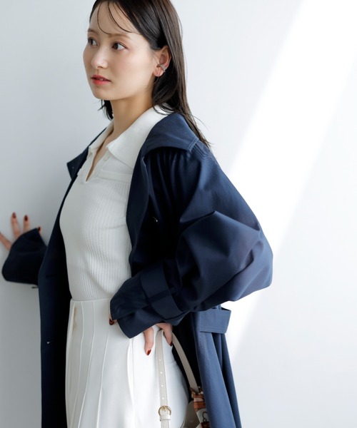 「SNIDEL」 半袖ポロシャツ FREE アイボリー レディース_画像3