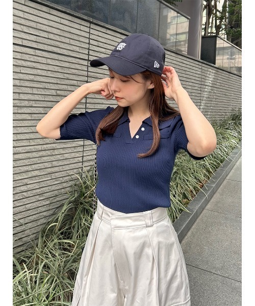 「SNIDEL」 半袖ポロシャツ FREE アイボリー レディース_画像5