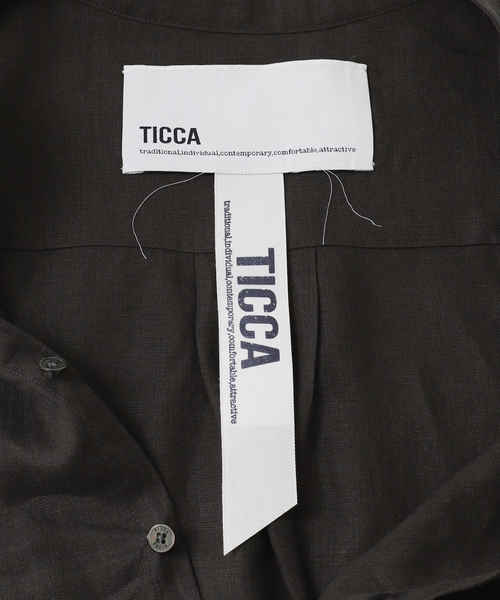 ブラウス シャツ TICCA / ティッカ リネンフレンチシャツ レディースの画像
