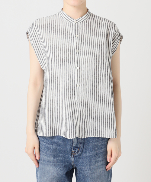 ブラウス シャツ TICCA / ティッカ リネンフレンチシャツ レディースの画像