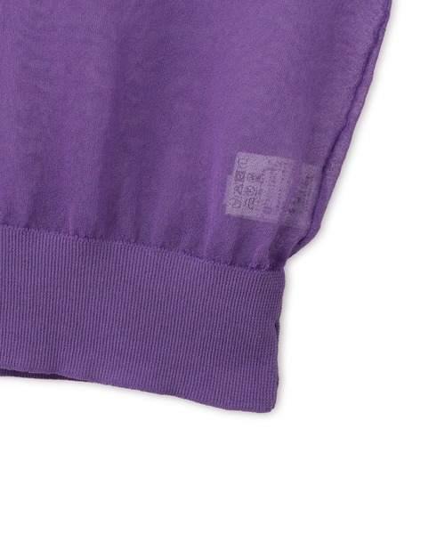 tシャツ 半袖 「WEB限定」リネンmixバイカラーシアーニットTシャツ レディース | ADAM ET ROPE' | 23