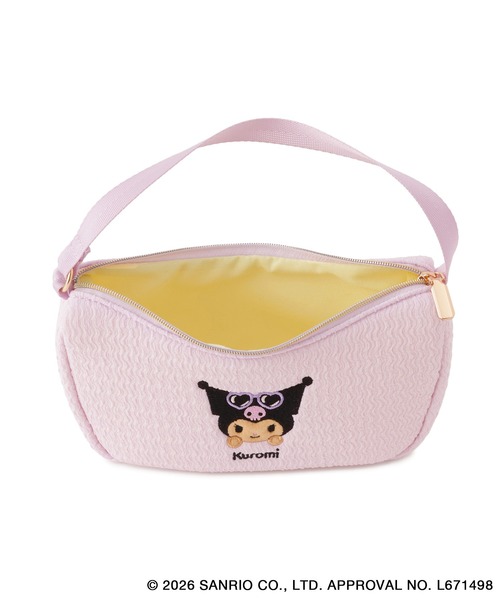 ◆エミリオプッチ◆ミニハンドバッグ アクセサリーポーチ ピンク系 総柄 ポーチ 「サンリオキャラクターズ×ROPE' PICNIC」日焼けデザイン