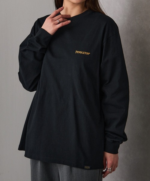 「PENDLETON」 長袖Tシャツ L ブラック メンズ_画像8