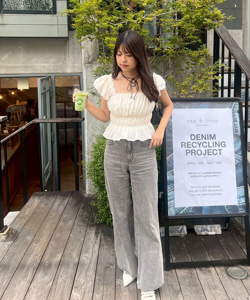 「continuer de NICE CLAUP」 ノースリーブチュニック FREE レンガ レディース_画像3