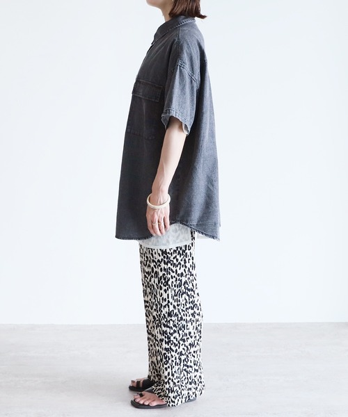 「reca」 半袖シャツ FREE ブラック レディース_画像3