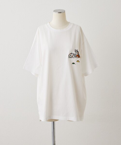 「ear PAPILLONNER」 半袖Tシャツ「ken nakayamaコラボ」 FREE ホワイト系その他2 レディース_画像2