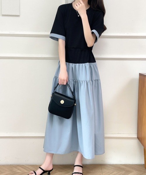 「ABITOKYO」 ドッキングワンピース L ブルー レディース_画像7