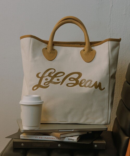 美品L.L.Bean salon deアダムエロペコラボキャンバストートバッグ SALON adam et rope'（サロン アダム エ ロペ） トートバッグ 「L.L.