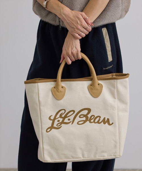 美品L.L.Bean salon deアダムエロペコラボキャンバストートバッグ SALON adam et rope'（サロン アダム エ ロペ） トートバッグ 「L.L.