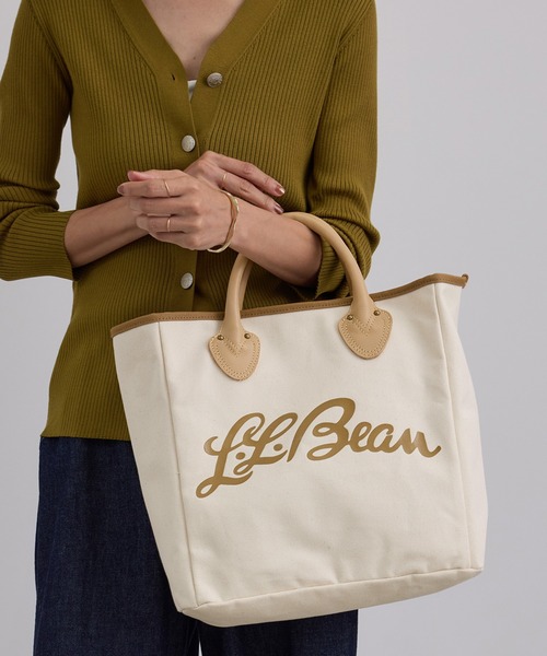 美品L.L.Bean salon deアダムエロペコラボキャンバストートバッグ SALON adam et rope'（サロン アダム エ ロペ） トートバッグ 「L.L.