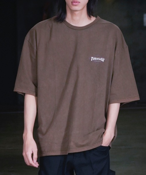 「THRASHER」 半袖Tシャツ X-LARGE グレー メンズ_画像2