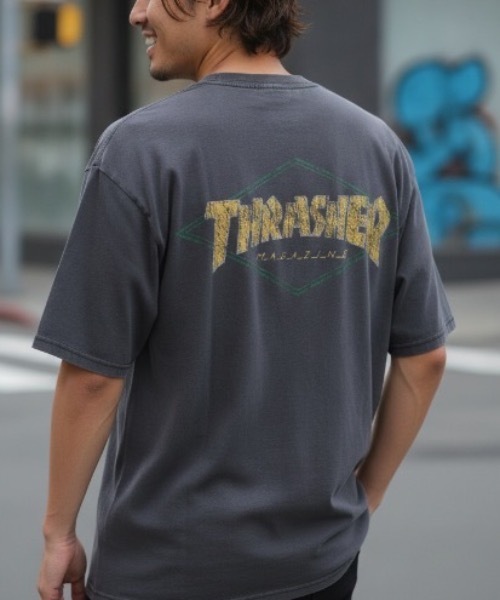 「THRASHER」 半袖Tシャツ X-LARGE グレー メンズ_画像3