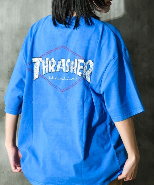 「THRASHER」 半袖Tシャツ X-LARGE グレー メンズ_画像4