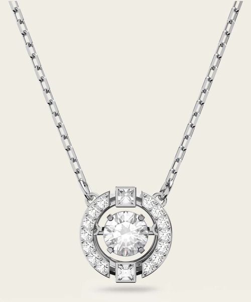 *SWAROVSKI* Una ネックレス ラウンドカット White 公式】【スワロフスキー】Una ネックレス ラウンドカット