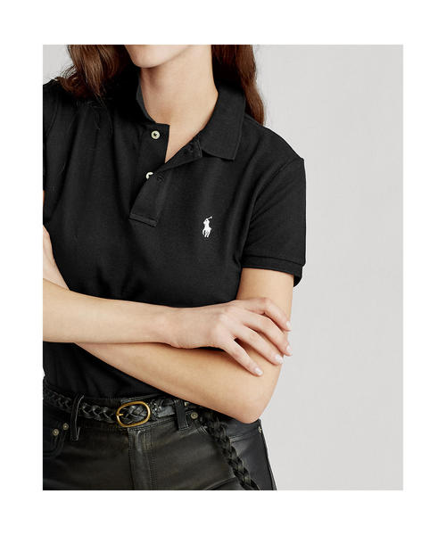 Ralph Laurenポロシャツレディース黒 POLO RALPH LAUREN ポロシャツ ポロ スリム フィット ストレッチ