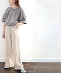 ワイドパンツ パンツ さらり、軽やか。リラック...の詳細画像2